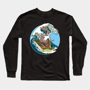 The Tortoise and the hare - Surfing Graphic Design Long Sleeve T-Shirt